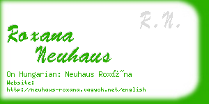 roxana neuhaus business card